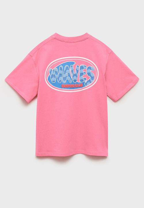 MANGO - T-Shirt Waves - Bright Pink