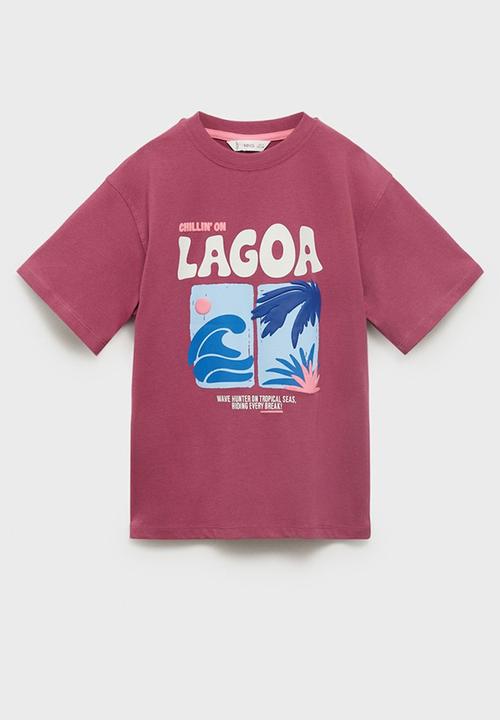 MANGO - T-Shirt Lagoa - Dark Red