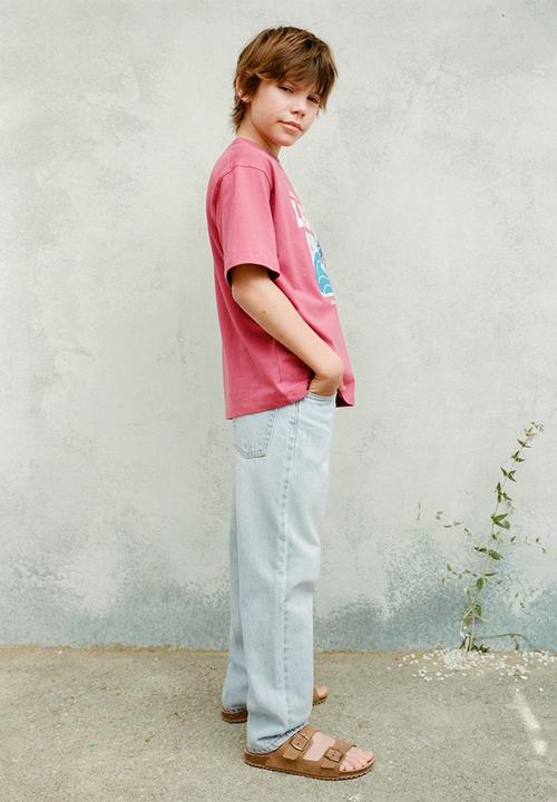 MANGO - T-Shirt Lagoa - Dark Red