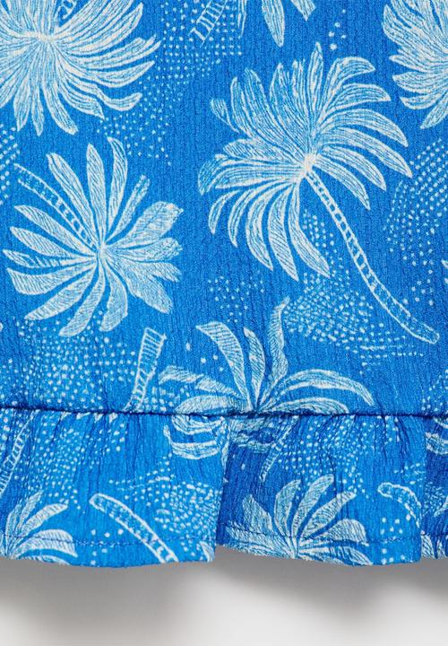 MANGO - T-Shirt Palmera - Medium Blue