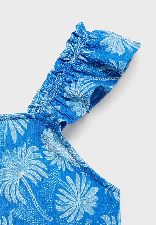 MANGO - T-Shirt Palmera - Medium Blue