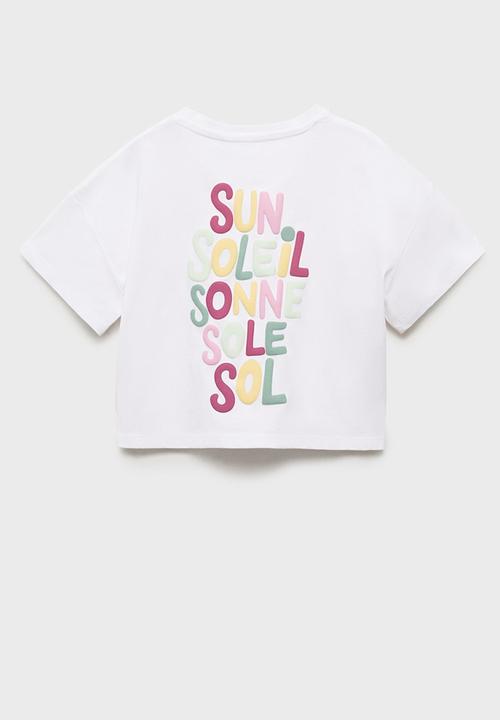 MANGO - T-shirt sol - natural
