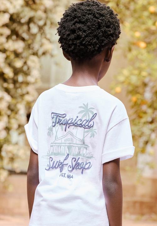 MANGO - T-shirt tropical - natural