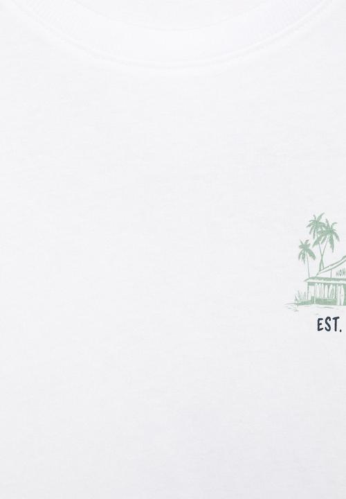 MANGO - T-shirt tropical - natural