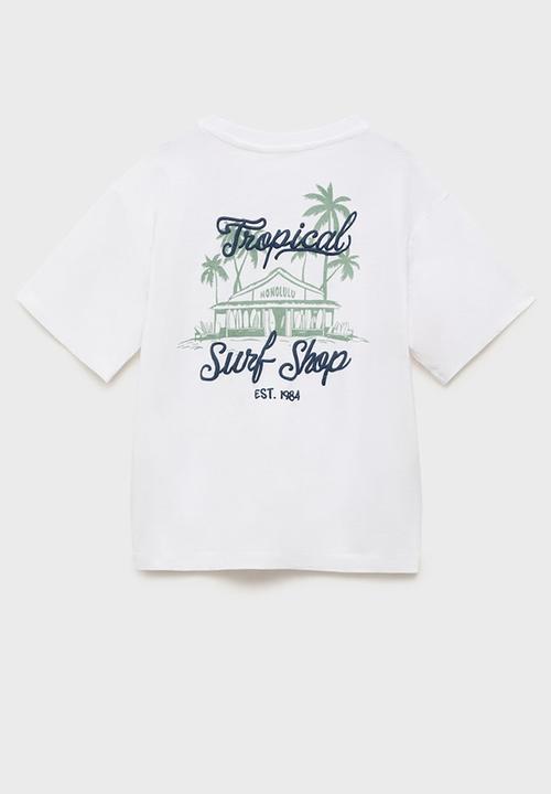 MANGO - T-shirt tropical - natural