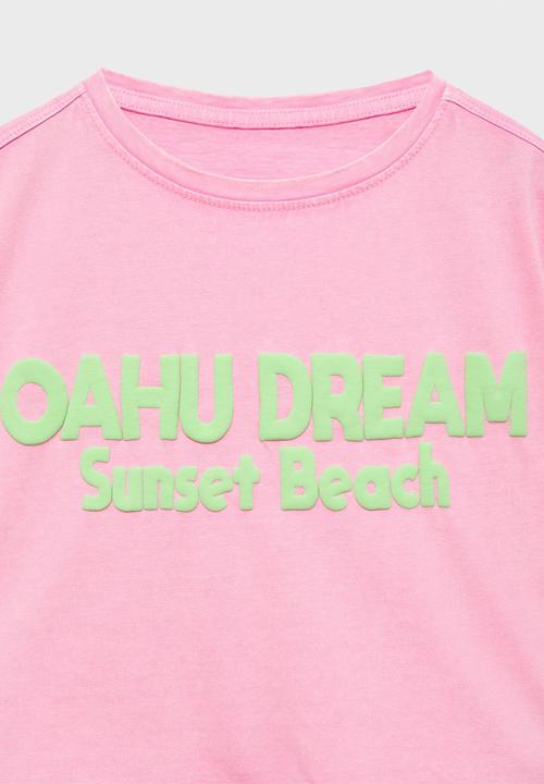 MANGO - T-shirt oahu - bright pink