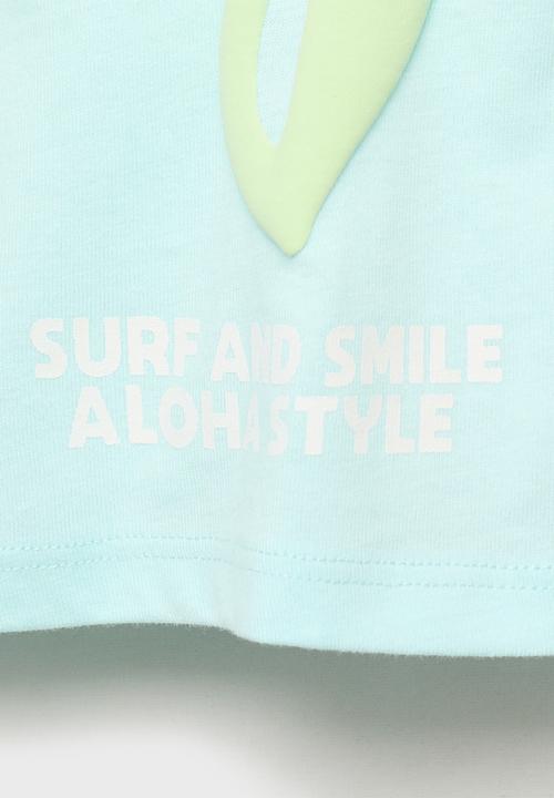 MANGO - T-shirt hibi - turquoise / aqua