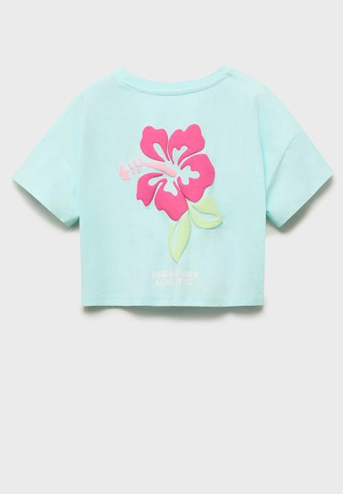 MANGO - T-shirt hibi - turquoise / aqua