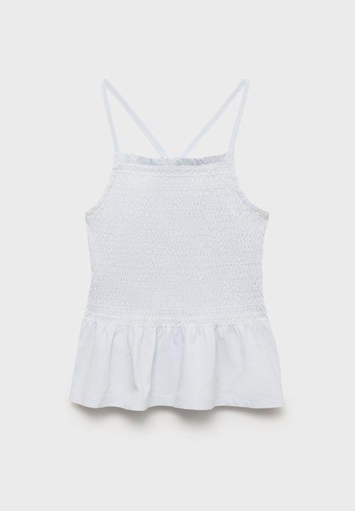 MANGO - T-shirt honey - light/pastel blue