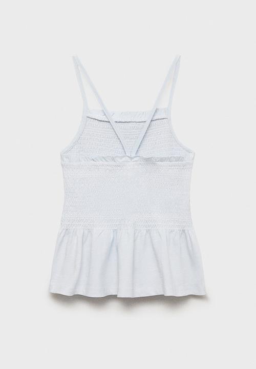 MANGO - T-shirt honey - light/pastel blue
