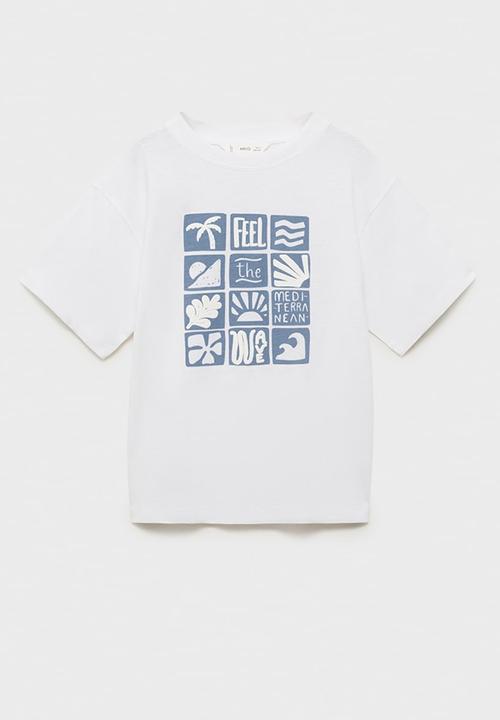 MANGO - T-shirt squares - natural