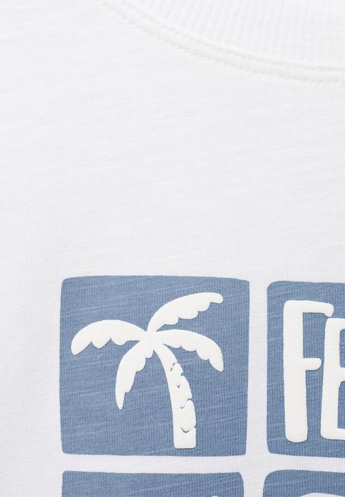 MANGO - T-shirt squares - natural
