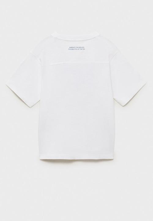 MANGO - T-shirt squares - natural