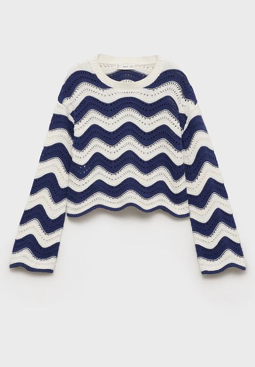 MANGO - Sweater hali - medium blue