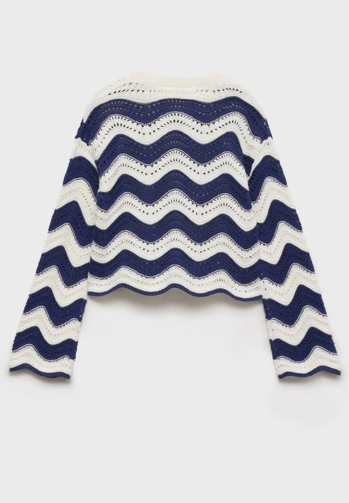 MANGO - Sweater hali - medium blue