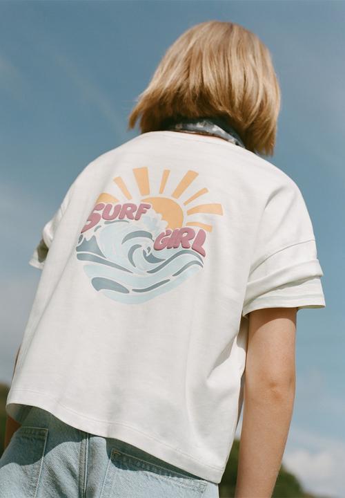 MANGO - T-shirt surf - natural