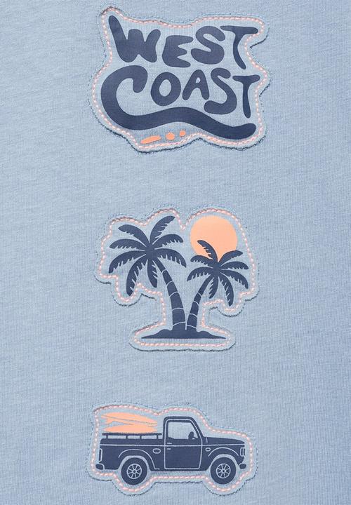 MANGO - T-shirt rustic - medium blue