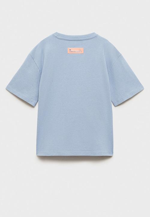 MANGO - T-shirt rustic - medium blue