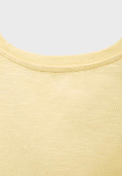 MANGO - T-shirt should - yellow