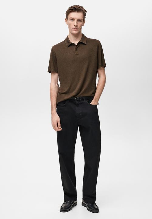 MANGO - Poloshirt AMBERES - Brown