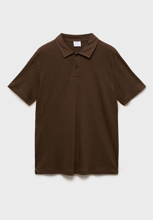 MANGO - Poloshirt AMBERES - Brown