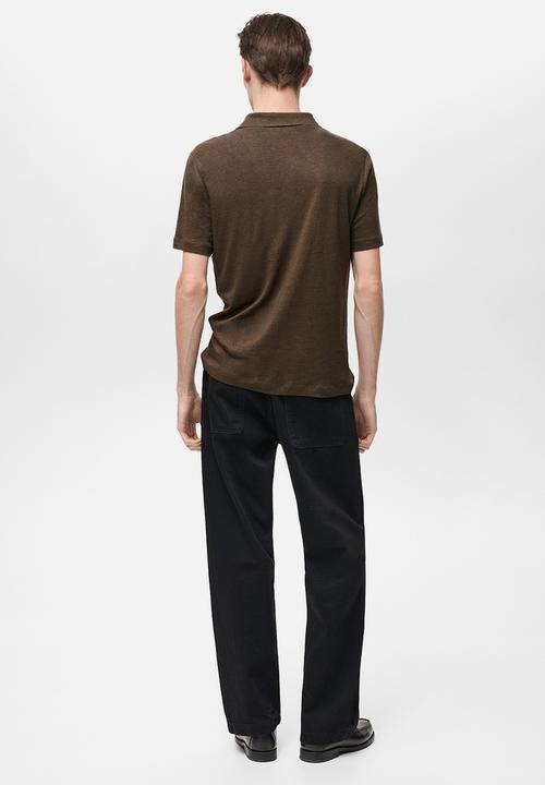 MANGO - Poloshirt AMBERES - Brown