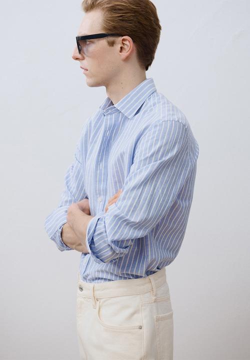MANGO - Shirt EMMA1 - Medium Blue