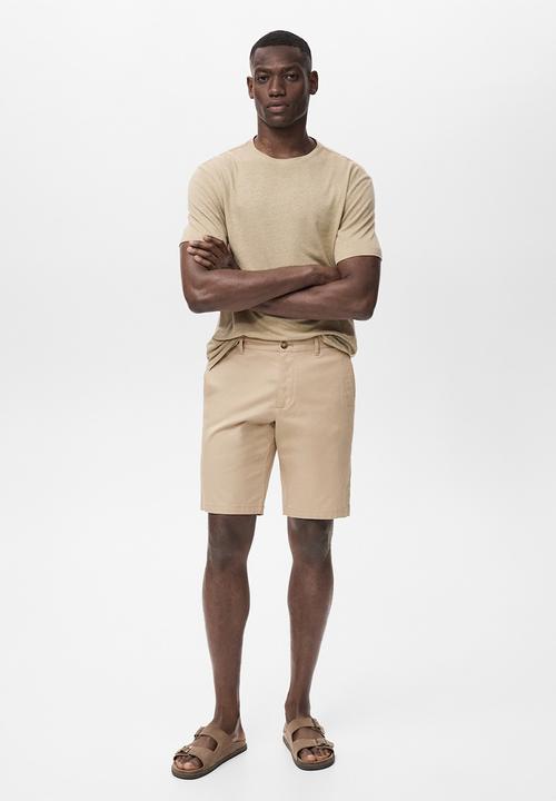 MANGO - Bermudas GRACIA - Beige
