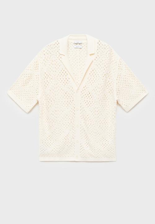 MANGO - Shirt CONCHA - Light Beige