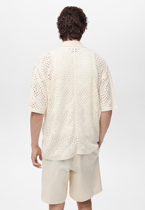 MANGO - Shirt CONCHA - Light Beige