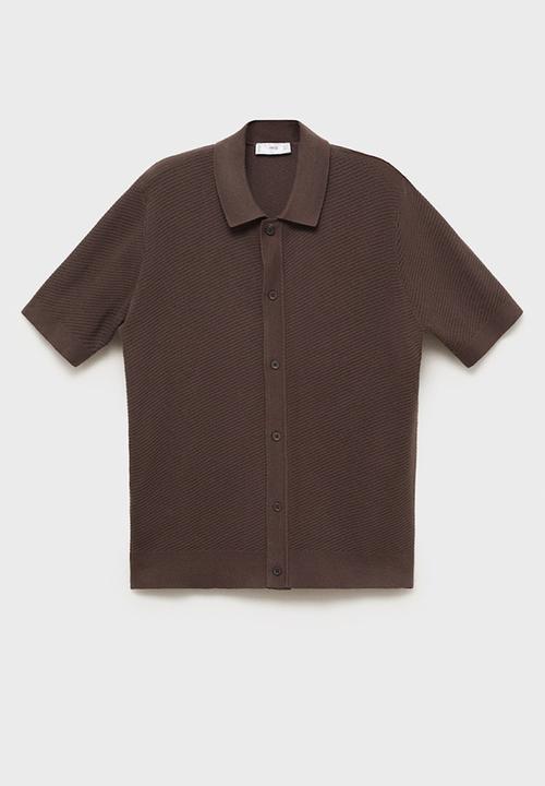 MANGO - Shirt CANARIO - Dark Brown