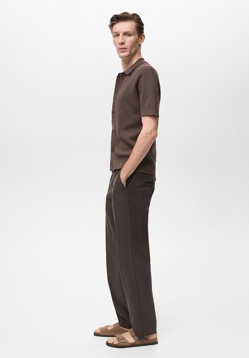 MANGO - Shirt CANARIO - Dark Brown