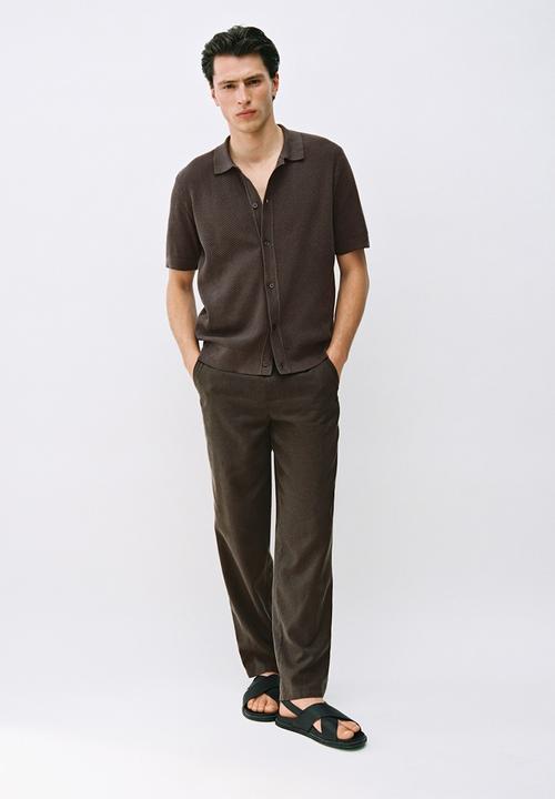 MANGO - Shirt CANARIO - Dark Brown