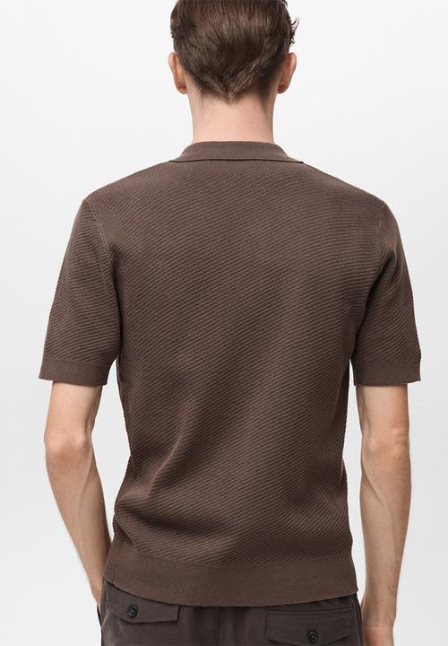 MANGO - Shirt CANARIO - Dark Brown