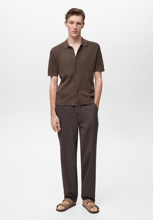 MANGO - Shirt CANARIO - Dark Brown