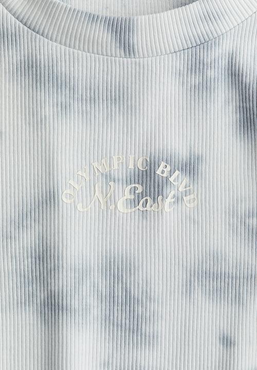 H&M - Ribbed cotton top - light blue olympic blvd