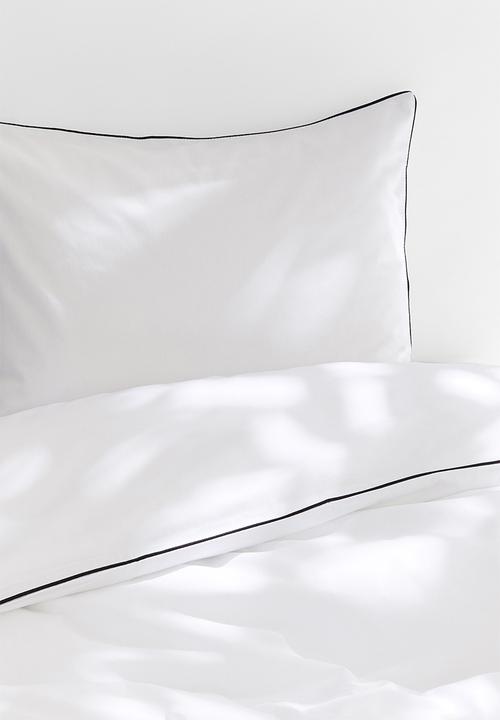 H&M - Cotton sateen single duvet cover set - white