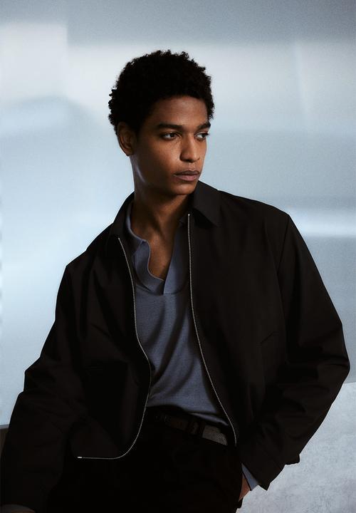 H&M - Regular fit twill jacket - black