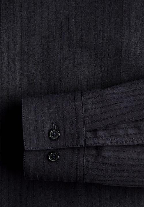 H&M - Regular fit lyocell-blend shirt - navy blue