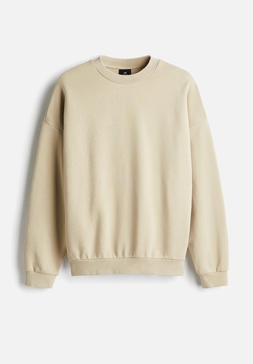 H&M - Oversized fit washed sweatshirt - light beige