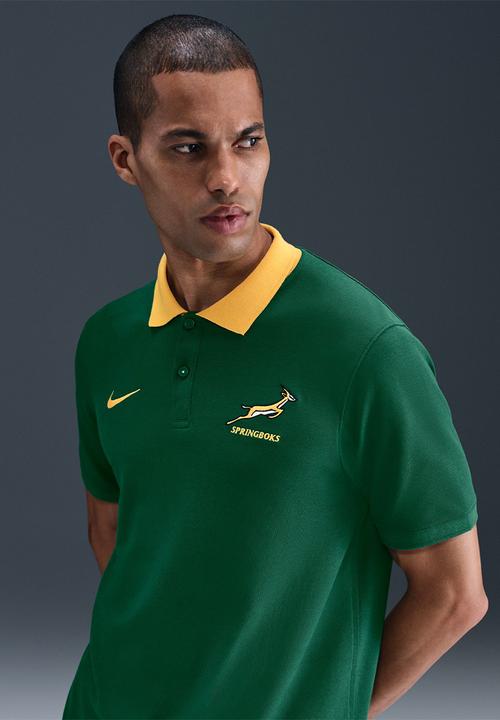 Nike - Springboks Men's  Pique Polo - Gorge Green/University Gold