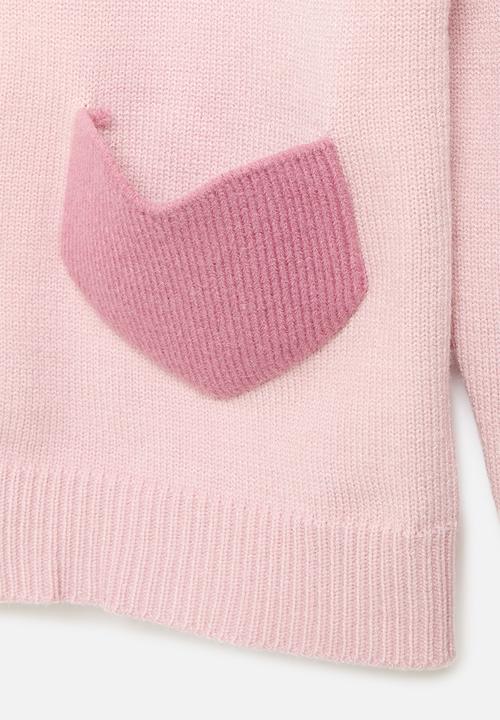 Pop Candy - Heart pocket cardigan - pink