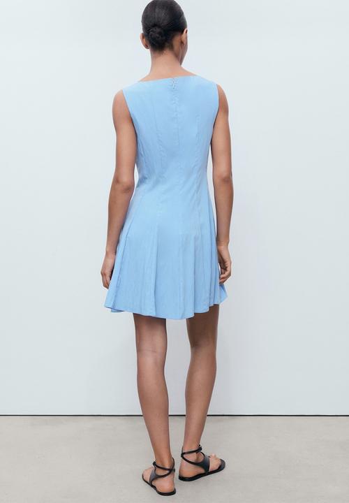 MANGO - Dress Terry - Medium Blue