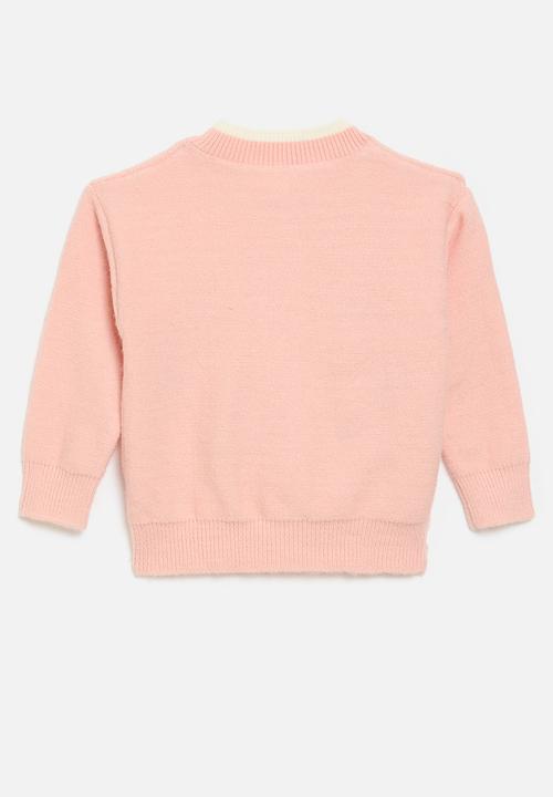 Pop Candy - Floral applique cardigan - pink