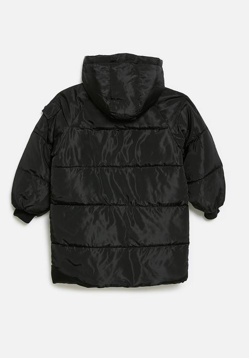 Pop Candy - Hooded puff jacket - black