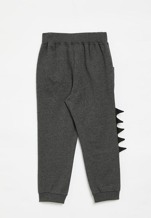 Pop Candy - Dino applique jogger-grey