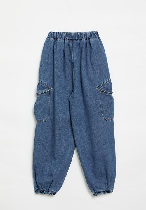Pop Candy - Denim utility jogger - blue