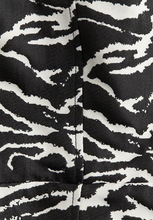 H&M - Jacquard-weave mini dress - black zebra print