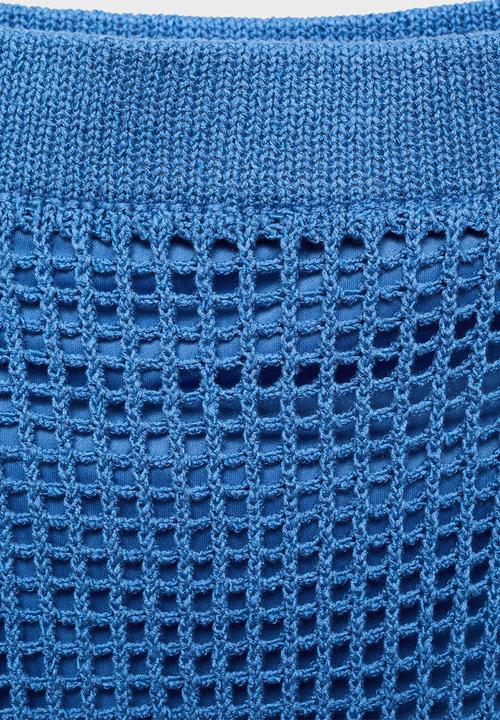 MANGO - Skirt Fabri - Medium Blue