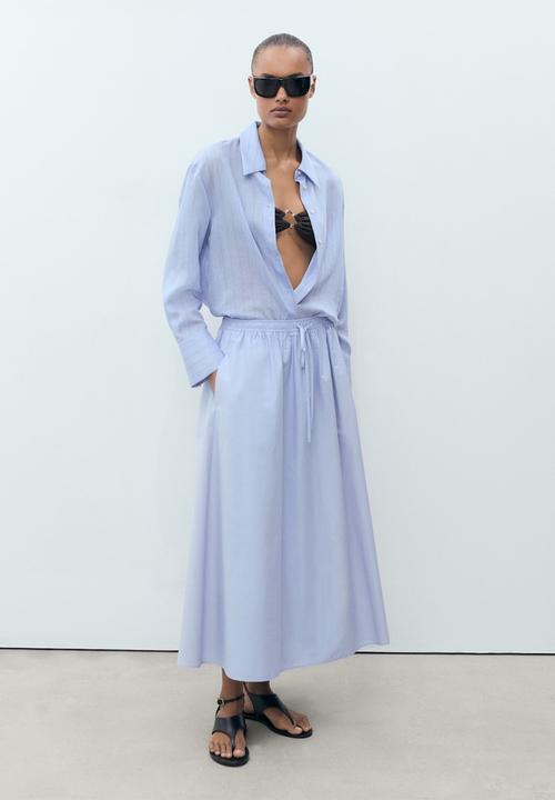MANGO - Skirt Evia - Light/Pastel Blue